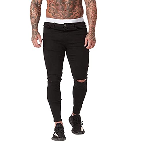 Ripped Skinny Jeans for Men Super Stretchy Distressed Slim Fit Fashionable Pants2