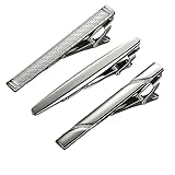 Batheidon 3Pcs pince a cravate homme, pince cravate homme, Cravate Bar Clips en Schwarz Polie pour Cravates Régulières, Mariage, Affaires, Anniversaire, et Vie Quotidienne, Idéal pour Hommes (Noir)