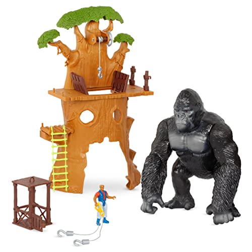 Terra by Battat – Playset for Figurines – Gorilla Playset – Jungle Toy – Figurine Set – 3 Years + – Gorilla Expedition Silverback