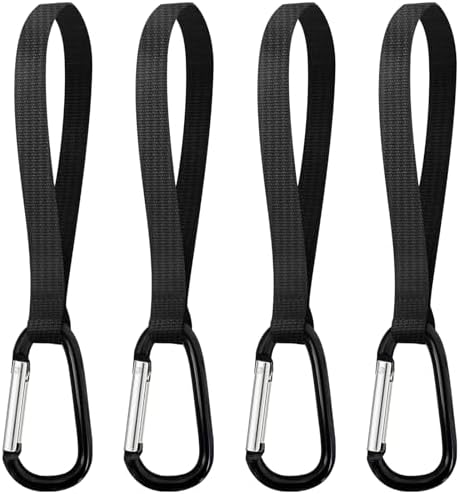 GuoluvSoo 4 Pack Stroller Hooks – Multifunctional Clips for Bags, Diaper Bags, Purse & Backpack. Universal Fit for Strollers, Bikes, Shopping Carts, Wheelchairs, Pet Strollers & Walkers