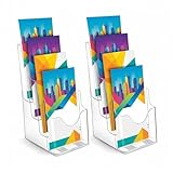 Yeedonzo 2 Stück Flyerständer, A6 Acryl Prospekthalter, Transparente...