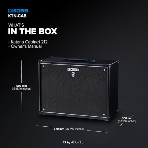 Image of BOSS Katana Cabinet 212 | Speaker Cabinet for the Katana-Head Amplifier | Maximum Tonal Performance & Rugged Durability | Two Custom 12-Inch Speakers | Detachable Back Panel | 150-Watt Power Capacity