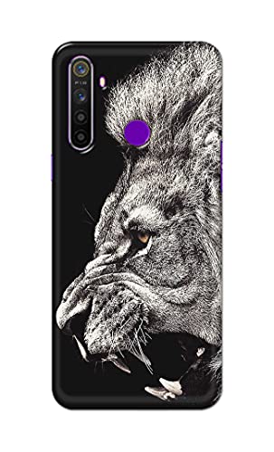 Image of Roaring Lion Hard Back Case Cover for Realme 5 / Realme 5s / Realme 5i / Realme Narzo 10 Back Cover -(J5) VNS2225