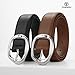 TRIWORKS 2 Pack Leather Belts for Women Fashion Waist Belt with Liquid Shapes Women Belt for Jeans Pants Dresses