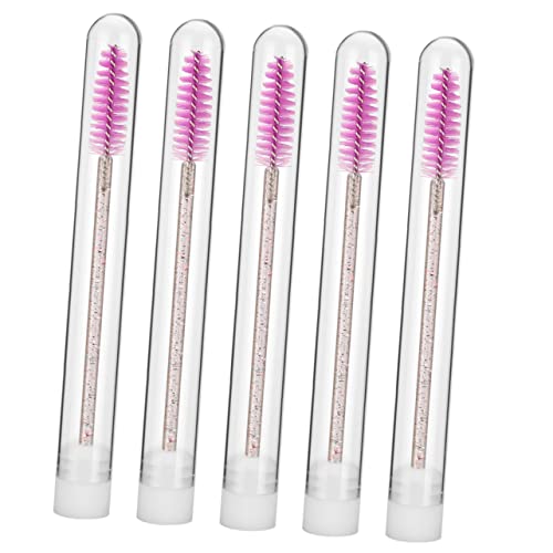 Healeved 5pcs Portable Mascara Wands Disposable Eyelash Brush for Travel Easy to Carry Makeup Tools