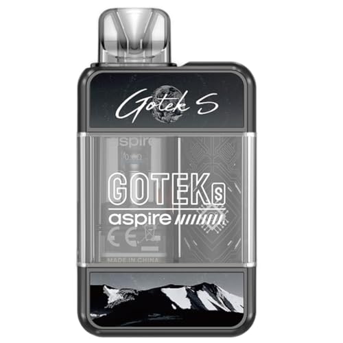 Aspire GOTEK S Refillable Pod Vape Kit [Midnight] - Pocket Sized Lightweight Stylish Draw Activated Adjustable MTL/RDTL Compatible with All Gotek Pods Rechargeable E Cigarette No Nicotine