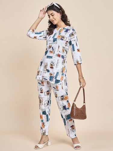Image of Truvon Fashions Women Cord Set, Kurta and Pant Set