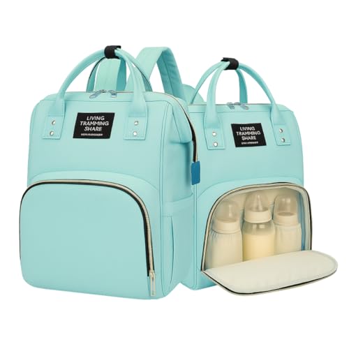 Mochila Maternidade Gestante Bebê Mochila Multifunção, Mochilas (Bebês), Bolsa Maternidade Impermeável Bebê Menino Menina, Grande capacidade e mochila de bebê conveniente (Verde)