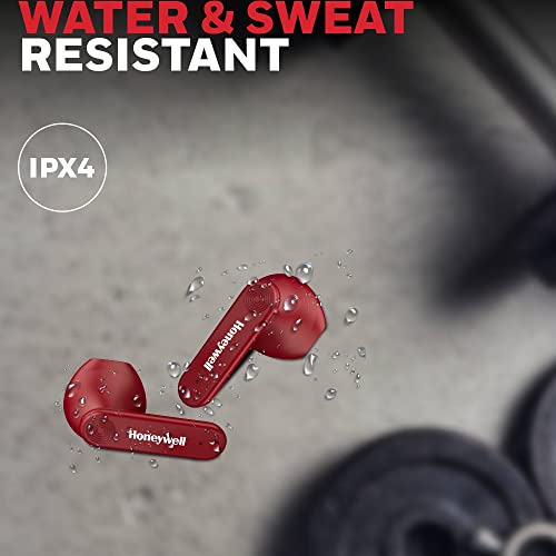 Image of Honeywell Suono P2000 Truly Wireless Earbuds, Bluetooth V5.0, 2 Hrs uninterrupted Music with 10 min of Charge, Dynamic 13.2mm Drivers, 300mAh Battery, IPX4 Water Resistance, Voice Assistant Enabled