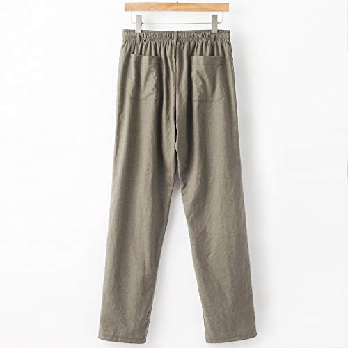 Pantalon de jogging homme coupe droite vert en molleton souple taille 29 - 5