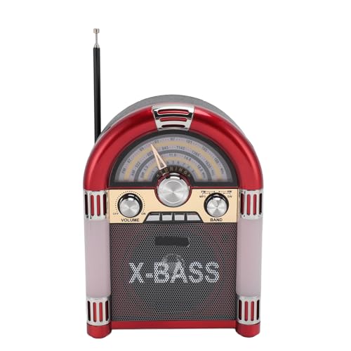 Radio AM FM Vintage, Radio Portable Rétro à Ondes Courtes avec Haut-Parleur Bluetooth, Radios Numériques Rétro Rechargeables, Mini Radio Prend en la clé...