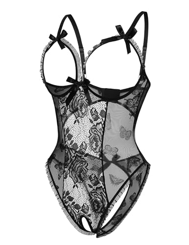 Image of Avidlove Women One Piece Lingerie Sexy Lace Babydoll Mini Bodysuit