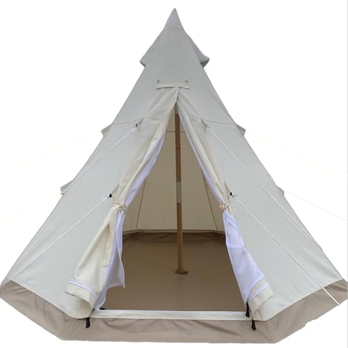 The SAM & HAIBEI Canvas Teepee Tent is Your Year-Round Ticket to Adventure. with Stock in The USA, There's no Need to Wait – and no Need to Worry About skyrocketing Import Duties.