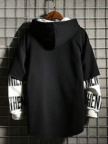 Hello MrLin Heren Techwear Hip Hop Hoodie Japanse Streetwear Patchwork Urban Jumper - Image 3