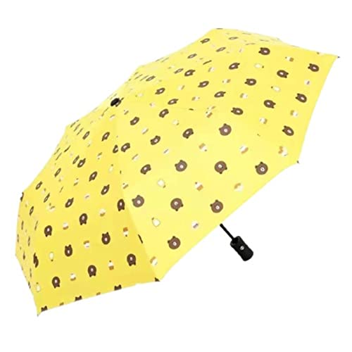 Image of KEKEMI 3 Fold Plain Pipine Umbrella for Men & Women