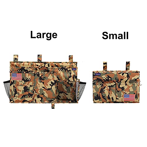 Image of Surblue Bedside Caddy Hanging Organizer Bedside Storage Bag for Bunk and Hospital Beds (Z-Y-Small Desert)