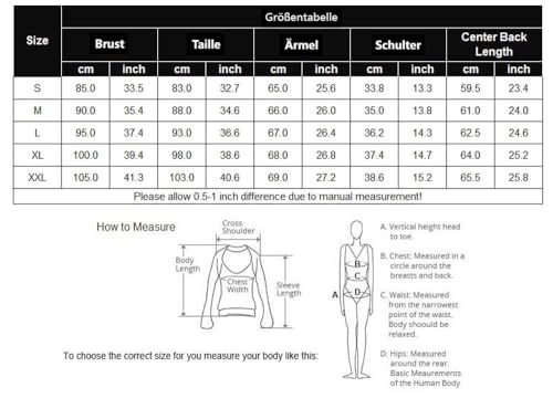 Hotouch Damen Pullover Herbst Elegant Rundhals Puffärmel Bluse Lässig Dünner Langarm Oberteile Braun S