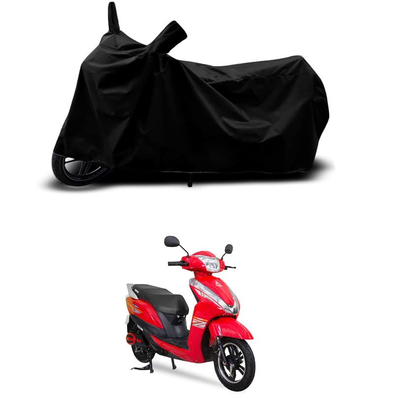 Image of 100% Scratchproof /UV-Rays /Heat Protection /Birds Dropping /Water Resistant /Dust Proof /Waterproof /Full Bike Scooty Two Wheeler Body Cover Compatible for Ampere Magnus All Varients[Black]