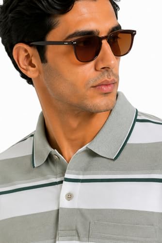 Image of SANE ORIGINALS Men's Full Sleeve Polo T-Shirt with Pocket, Premium Cotton Blend Collar Neck Tee
