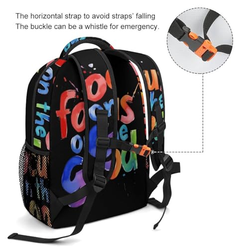Focus on The Good Funny Backpack Casual Daypack Lightweight Shoulders Bag for Men Women Cute Print3
