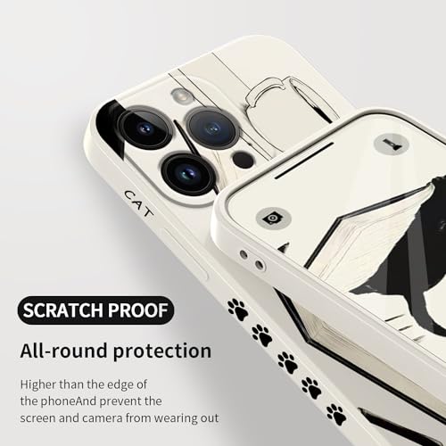 Coque silicone douce iPhone 14 Pro Max fine antichoc chat