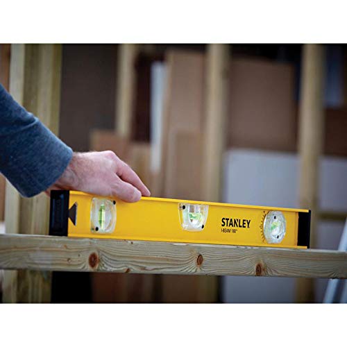 Nivel de aluminio STANLEY 120 cm con regla integrada y extremos protectores antichoque 7