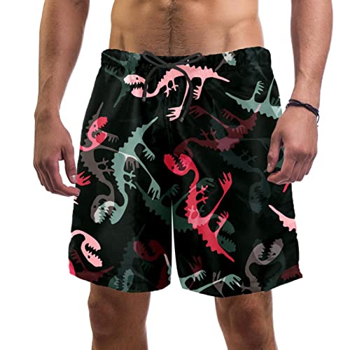 Maillots de bain pour hommes short de plage dinosaures JDEZ léger