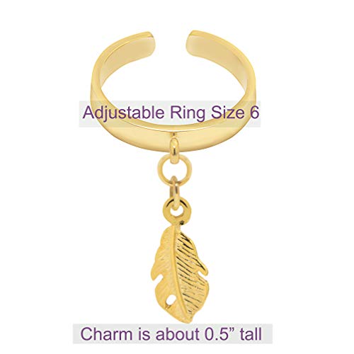 Image of Spinningdaisy Dangling Mighty Tiny Charm Adjustable Ring