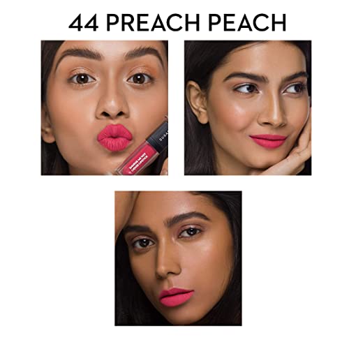 Image of SUGAR Cosmetics Smudge Me Not Liquid Lipsticks for Women | Transferproof & Waterproof | Lasts 12+ Hours | Matte Lipstick | 4.5ml - 44 Preach Peach (Peach Pink)