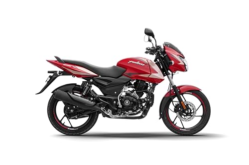 Image of Bajaj Pulsar 125 Neon Disc Bike Racing Red Tan Beige Booking for Ex-Showroom Price