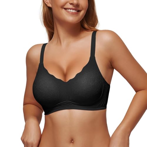 Image of OEAK Womens Wireless Jelly Bras Push Up Bralette Full Coverage No Underwire Bra Comfortable Everyday Seamless Tshirt Bras