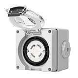 STARELO 30 Amp Locking Female Plug Box NEMA L14-30C Generator Twist Lock Adapter Female Connector,125/250 Volt,Outdoor dustproof and Weatherproof for generators, Welding Machines, etc.ETL Listed.