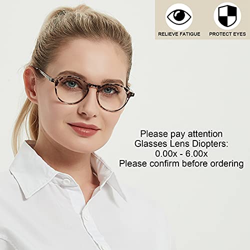 Image of Lightweight Reading Glasses Women Trendy Round Raders 1.0 1.25 1.5 1.75 2.0 2.25 2.5 2.75 3.0 3.25 3.5 3.75 4.00 5.00 6.00 (Grey Tortoise, 1.50)