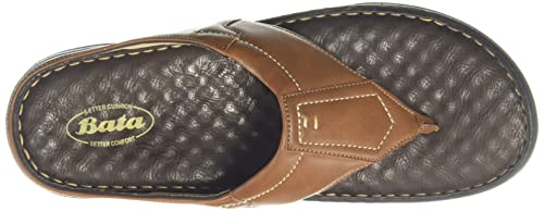 BATA Men BRYAN THONG Tan Sandals, (8713097)