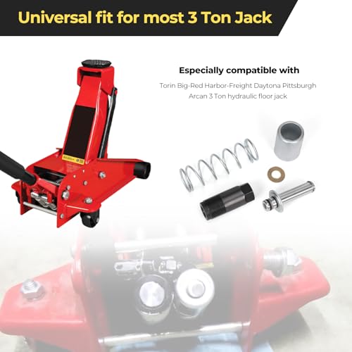 Image of Low Side Smaller Pump Piston Pump Plunger Kit Fit for Most 3 Ton Jack, Compatible with Torin Big Red /Harbor Freight Daytona Pittsburgh /Arcan 3 Ton Floor Jack Rebuild