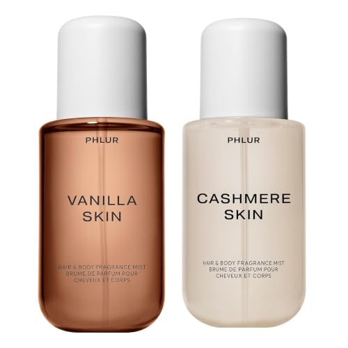 Image of PHLUR Vanilla Cashmere Body Mist Duo, 8 Fl Oz Each ($78 Value) | Includes Vanilla Skin and Cashmere Skin Hair & Body Mists