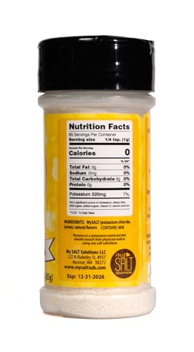 My Salt Mysalt Butter Flavored Salt Substitute – 100% Salt Free - Sprinkle On Potatoes, Fresh Corn & Vegetables thumb #1