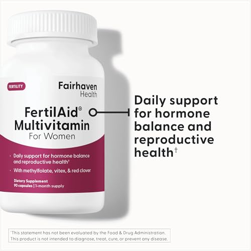 Image of Fairhaven Health FertilAid for Women | Prenatal Vitamin Fertility Supplements for Women | Conception for Her with Vitex and Folate | Support Cycle Regularity and Ovulation* | 270 Capsules