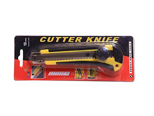 Image of Eclet Heavy Duty 18 mm Cutter Knife with 10 Replacement Blades(MULTICOLOUR)(A) (Cutter 1)