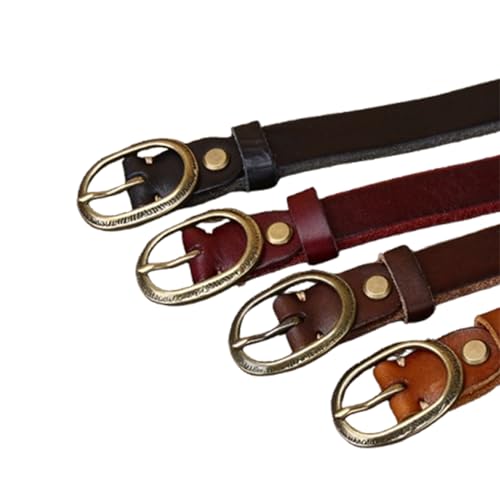 Ceinture fine femme en cuir véritable et boucle ovale pour ajuster un jean avec style - 2