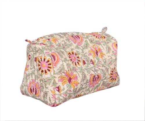 Image of Toiletry Travel Bag | Men's Shaving Kit & Women's Makeup Pouch | 23.5 x 11.5 x 17.5 cm | Beige