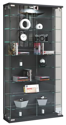 Produktbild von VCM Hängevitrine Aus Glas - 60x50x15cm, ESG-Sicherheitsglas, 3 Variable Böden, Modern