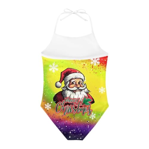 Image of Christmas Kids One-Piece Swimsuits Beach Swimwear Bathing Suit for 3-10 Years Girls