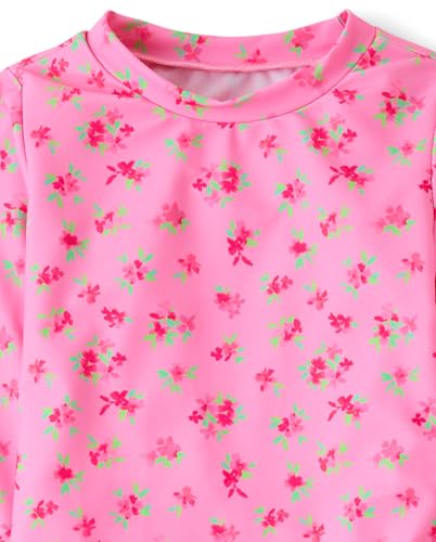 The Children's Place,Girls,Rashguard and Swimsuit Set,Neon Pink 3-Piece,XX-Large - image 3