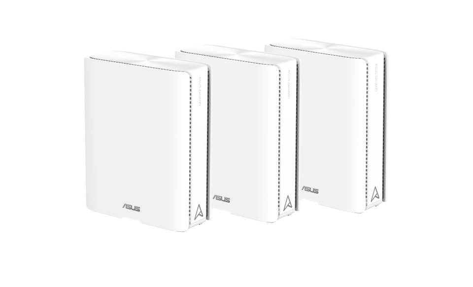 Image of ASUS ASUS - ZenWiFi BE30000 WiFi 7 Quad-Band Mesh Router (3-Pack) - White (Renewed)