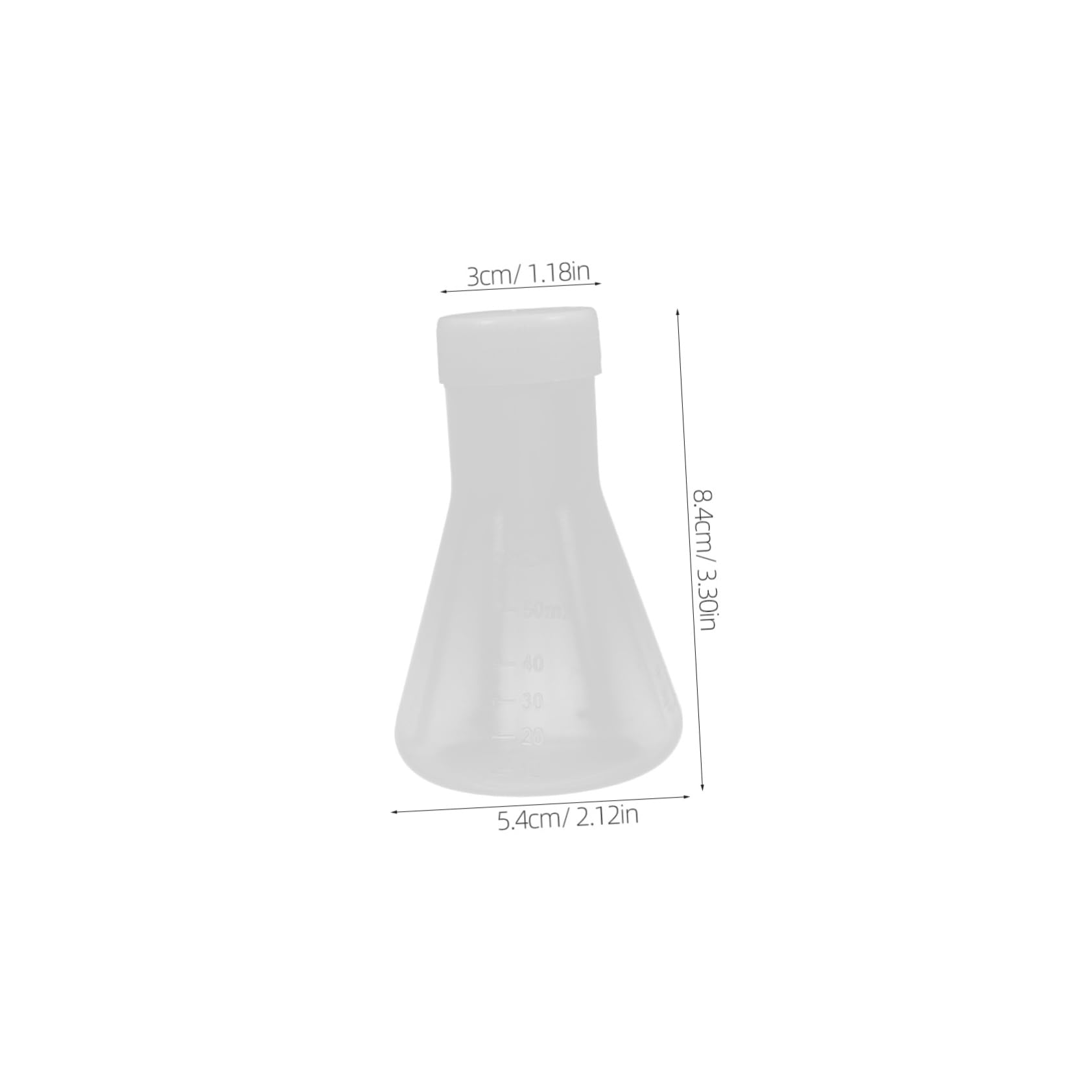 Unomor Triangle Flask Set with 50ml Chemistry Flask Lab Glassware with Wide Mouth Chemistry