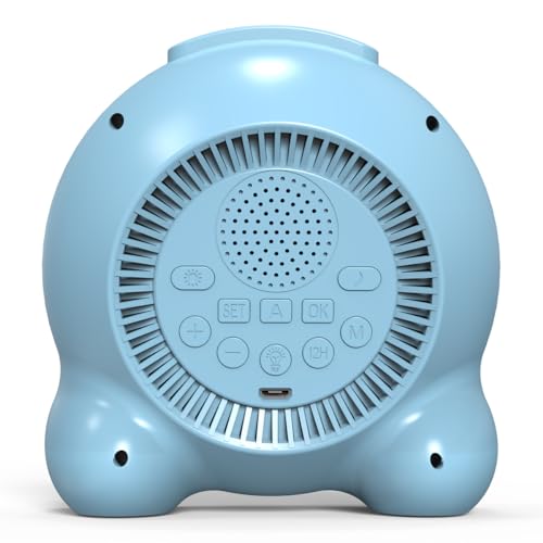 Sinoviwe Kids Alarm Clock Sun & Moon LED Display with Day & Date OK to Wake Clock with Night Light for Kids Children's Sleep Trainer Gift for Boy and Girls (Blue) - image 3