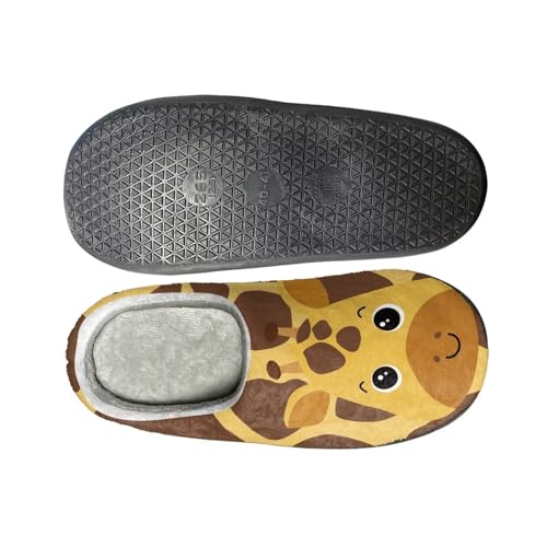 Women's Winter Home Slippers with Cute Cartoon Giraffe Design, Comfortable Indoor or Outdoor Kitchen Bedroom Shoes3