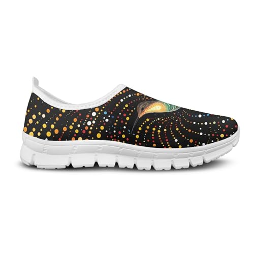 Image of Hummingbird Floral Print Lightweight Walking Shoes for Women Mesh Casual Sneakers Size 5-10.5