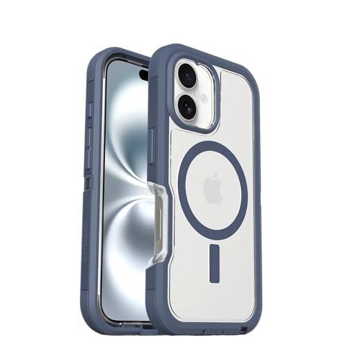 OtterBox Defender XT MagSafe Hülle für iPhone 16, Transparent/Blau – Ansicht 3